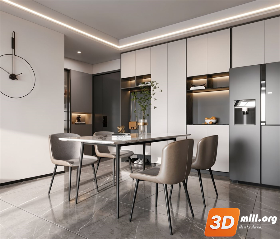 Dining Table Set Skp Files
